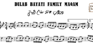 Dulab Bayati family maqam music sheet