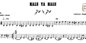 Halu ya Halu Music Sheet